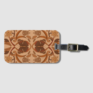 Butterfly Golden Brown Autumn Fall Luggage Tag