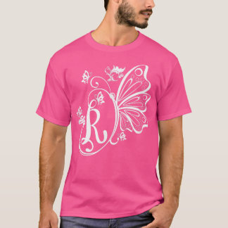 Butterfly Grunge Fairycore Aesthetic Letter R Mono T-Shirt