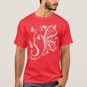 Butterfly Grunge Fairycore Aesthetic Letter S Mono T-Shirt