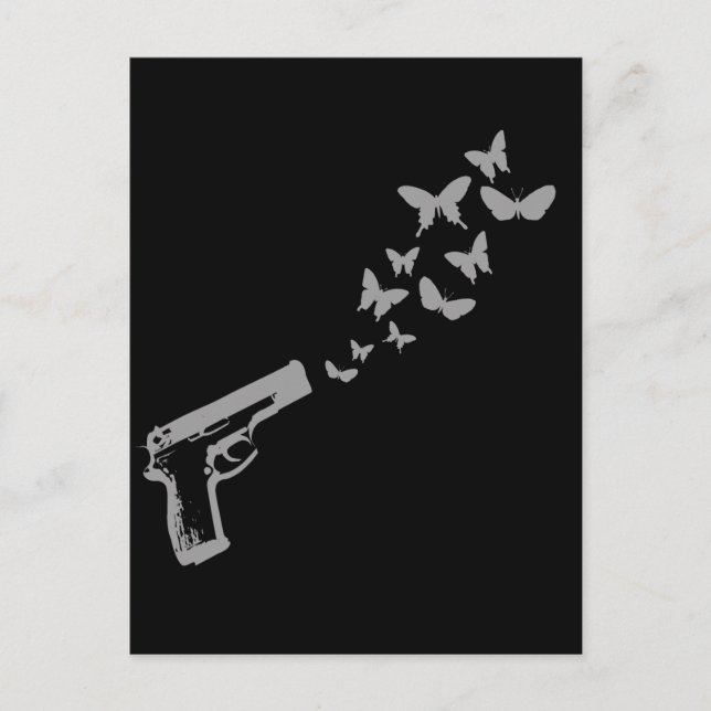 Butterfly Gun T-shirt / Earth Day T-shirt Postcard (Front)