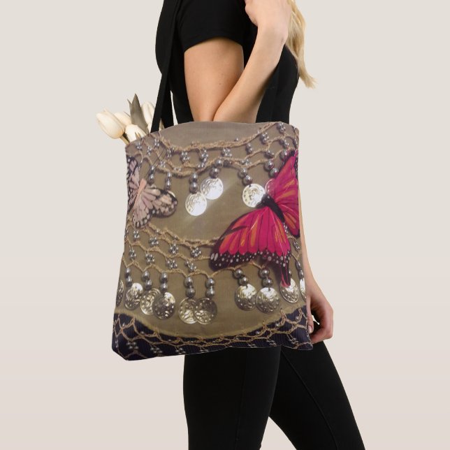 Butterfly Gypsy Scarf  Tote Bag (Close Up)