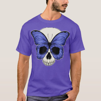 Butterfly Halloween Skull T-Shirt