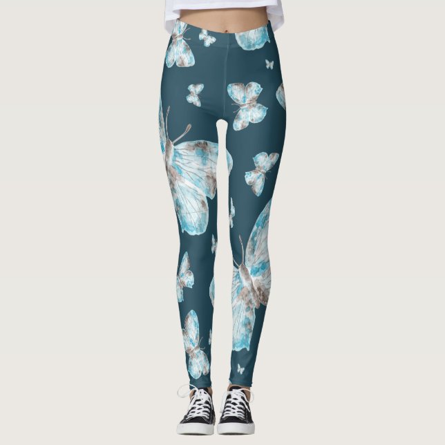 Butterfly Handprint Art Leggings (Front)