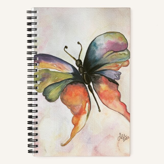 Butterfly Happiness Spiral Notebook  (Front)