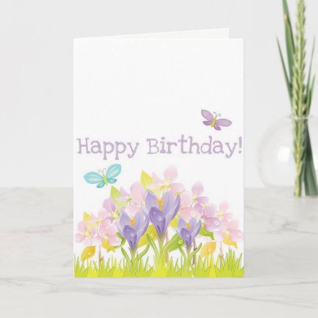 Butterfly Happy Birthday Card (Front)