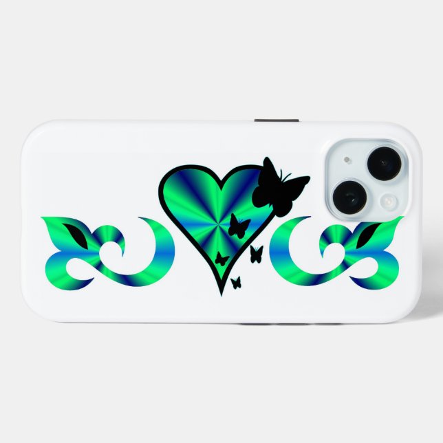 Butterfly Heart and Lily Rainbowart Case-Mate iPhone Case (Back (Horizontal))