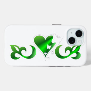 Butterfly Heart and Lily Rainbowart iPhone 15 Case