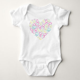 Butterfly heart baby bodysuit