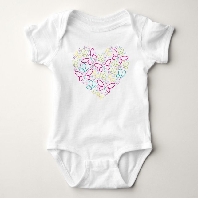 Butterfly heart baby bodysuit (Front)