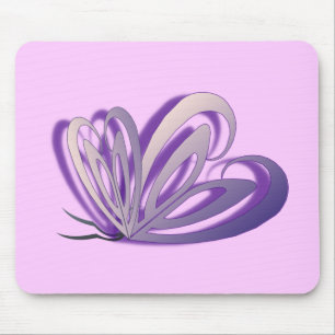 Butterfly Heart Design Mouse Pad