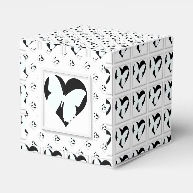 Butterfly Heart  Favour Box (Back Side)