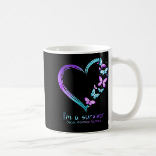 Butterfly Heart Im A Survivor Suicide Prevention  Coffee Mug