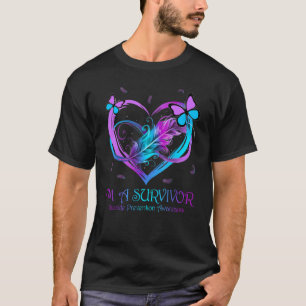 Butterfly Heart I'm A Survivor Suicide Prevention  T-Shirt