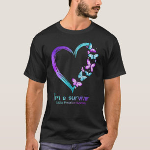 Butterfly Heart I'm A Survivor Suicide Prevention T-Shirt