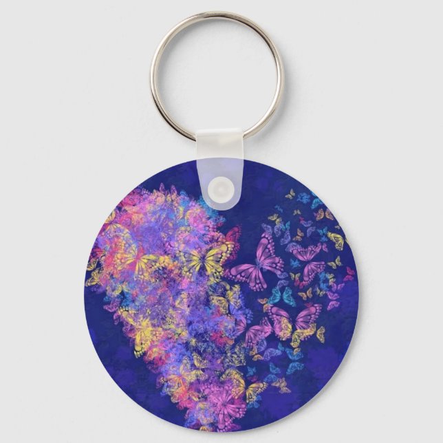 Butterfly Heart - Love Key Ring (Front)