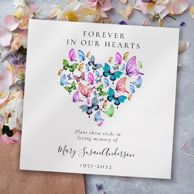 Butterfly Heart Seed Packet Memorial Funeral  Envelope (Creator Uploaded)