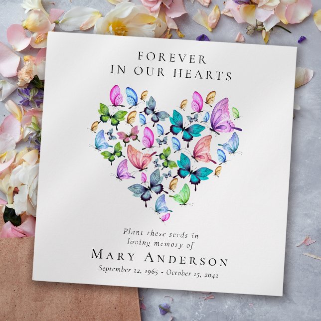 Butterfly Heart Seed Packet Memorial Funeral  Envelope (Creator Uploaded)