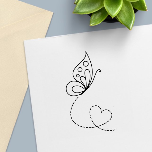 Butterfly Heart Self-inking Stamp (Creator Uploaded)