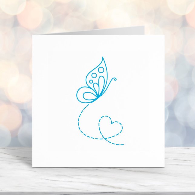 Butterfly Heart Self-inking Stamp (Creator Uploaded)