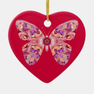 Butterfly Heart Shaped Ornament