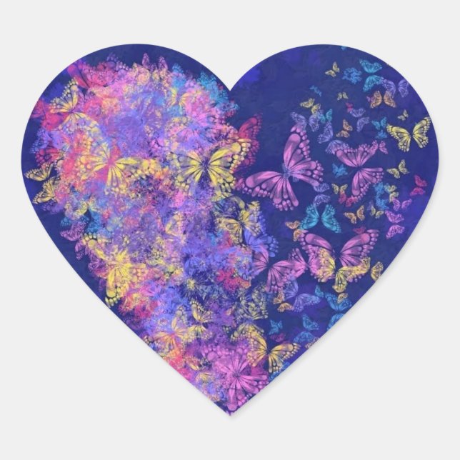 Butterfly Heart Sticker - Love (Front)