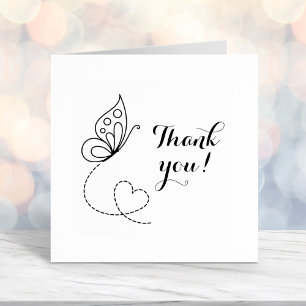 Butterfly Heart Thank You Self-inking Stamp