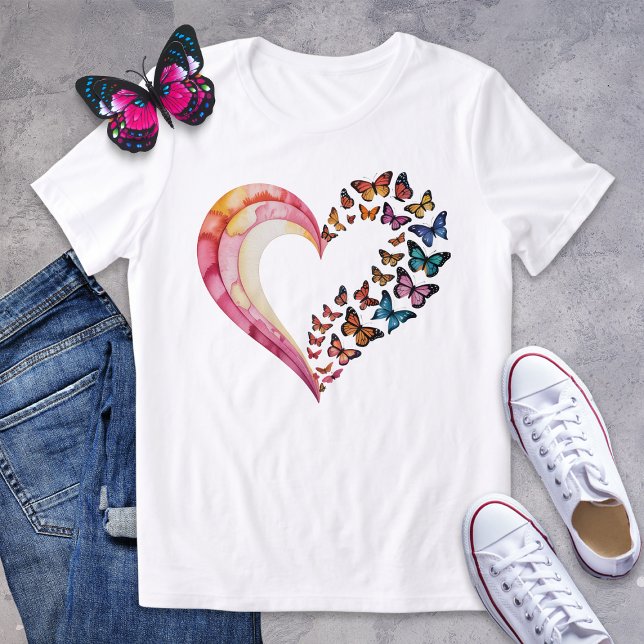 Butterfly Heart Watercolor Shirt (Creator Uploaded)