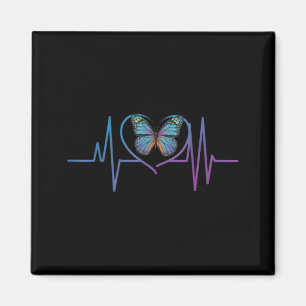 Butterfly Heartbeat Awareness Design Magnet