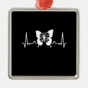 Butterfly Heartbeat Metal Tree Decoration