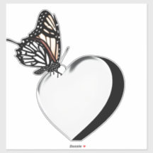 Butterfly Hearts Sticker