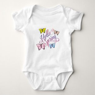 Butterfly Hello Spring Baby Bodysuit