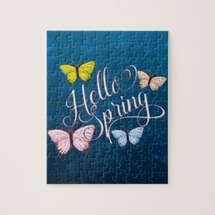 Butterfly Hello Spring Jigsaw Puzzle