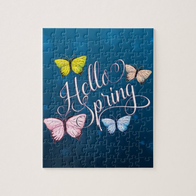 Butterfly Hello Spring Jigsaw Puzzle (Vertical)