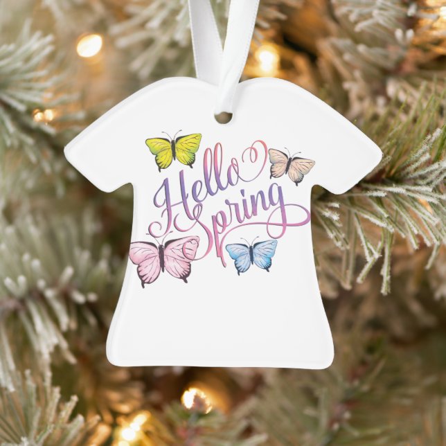 Butterfly Hello Spring Ornament (Tree)