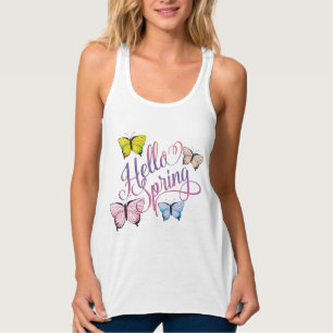 Butterfly Hello Spring Singlet