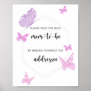 Butterfly Help the Busy Mum-to-Be  Poster