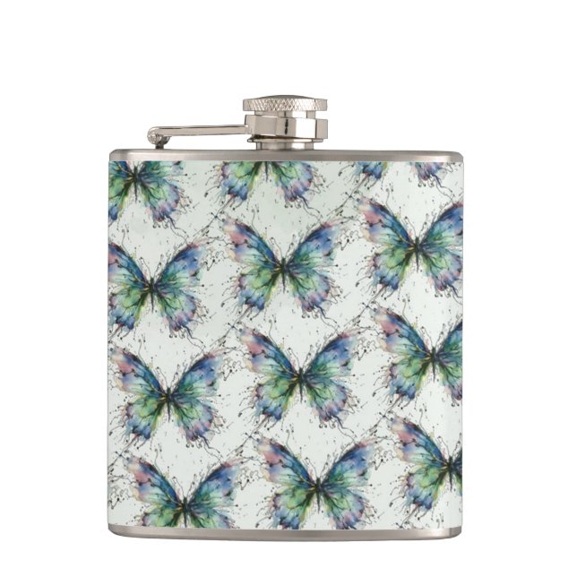 Butterfly Hip Flask (Front)