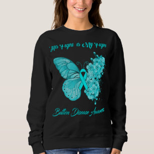 Butterfly His Fight Is My Fight Batten Disease Awa Sweatshirt