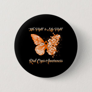 Butterfly His Fight Is My Fight Rsd Crps Awareness 6 Cm Round Badge