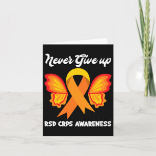 Butterfly Hope Fighter Orange Ribbon Rsd Crps Awar Card