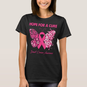 Butterfly Hope For A Cure Breast Cancer Warrior T-Shirt