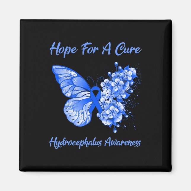 Butterfly Hope For A Cure Hydrocephalus Awareness  Magnet (Front)
