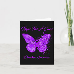 Butterfly Hope For A Cure Overdose Awareness  Card