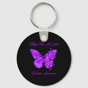 Butterfly Hope For A Cure Overdose Awareness Key Ring
