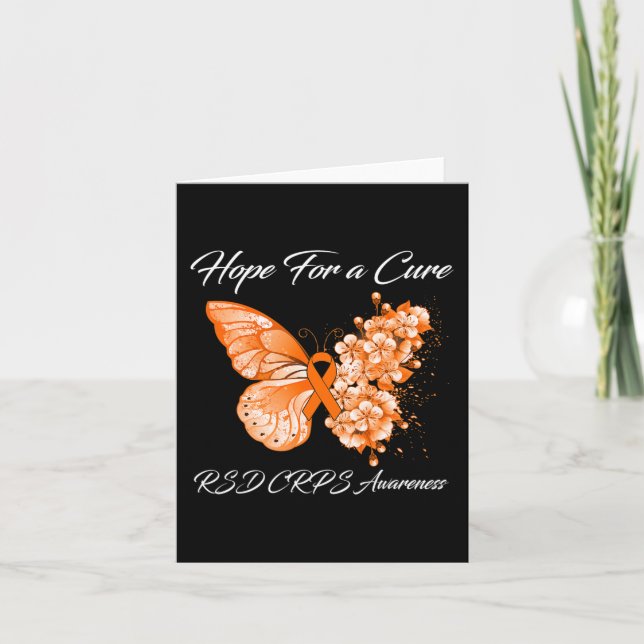 Butterfly Hope For a Cure Rsd Crps Awareness  Card (Front)