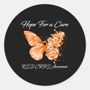 Butterfly Hope For A Cure Rsd Crps Awareness  Classic Round Sticker