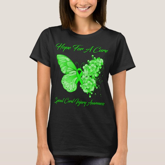 Butterfly Hope For A Cure Spinal Cord Injury  T-Shirt (Front)