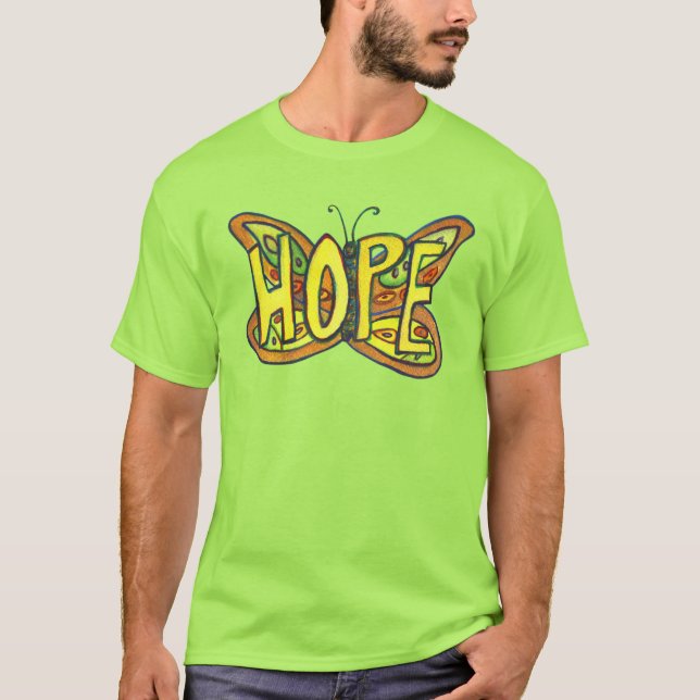 Butterfly Hope Word Art Inspirational Custom Shirt (Front)