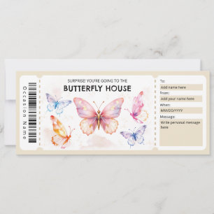  Butterfly House Gift Certificate Invitation