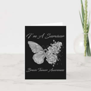 Butterfly I’m A Survivor Brain Tumour Awareness  Card